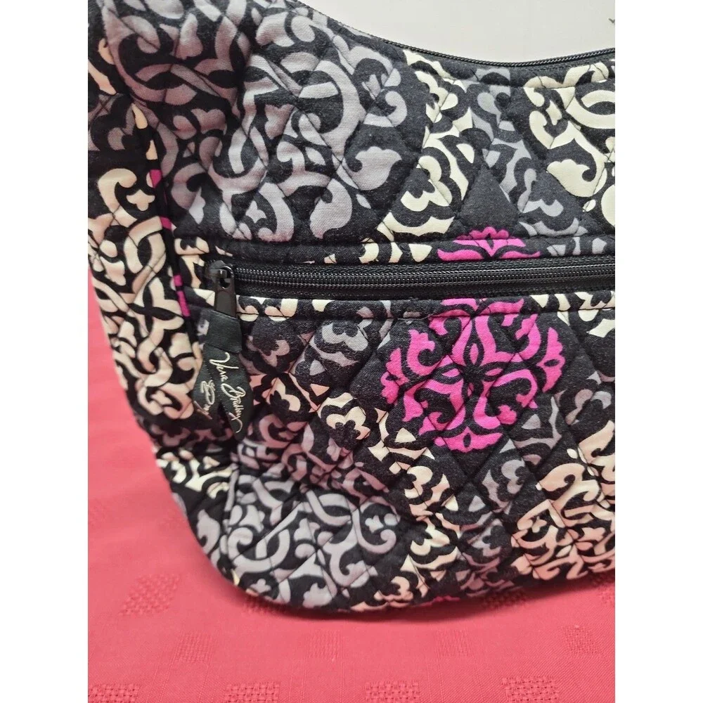 Vera Bradley Crossbody Bag  Canterbury Magenta Top Zip Adjustable Strap Retired